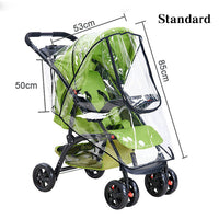 Stroller Accessories Waterproof Rain Cover Transparent Wind Dust Shield Zipper Open For Baby Strollers Pushchairs Raincoat