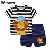 2019 Newborn clothing sets summer baby clothes for boys & girls cotton Lion print baby sets 0-2Y baby child clothes 2PCS