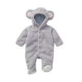 Baby Rompers Autumn Winter Warm Newborn Baby Girl Clothes Set Cute 3D Bear Ear Jumpsuit Baby Boy Clothes Set Baby Clothing Sets